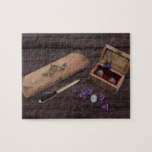 Tabletop RPG Old School PnP Role Player Dice Box Jigsaw Puzzle
