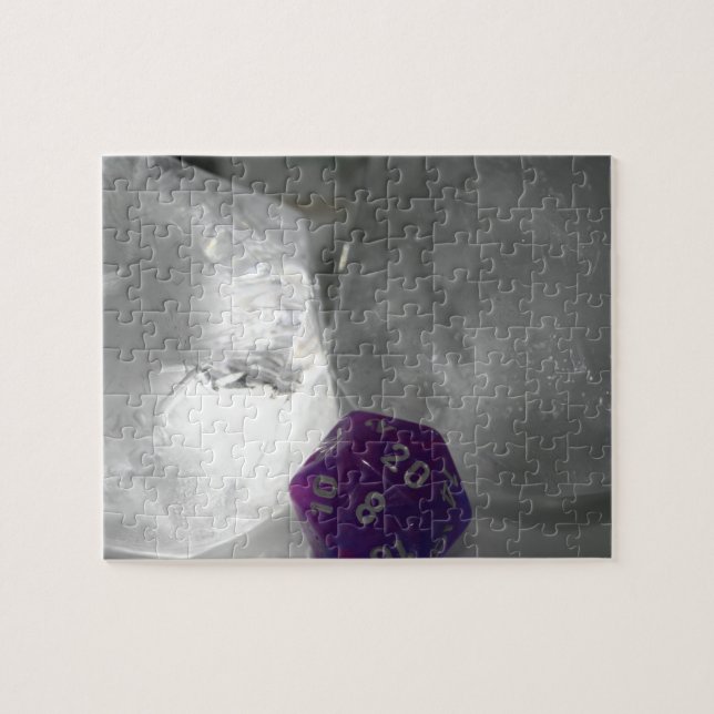 Tabletop RPG | Old School Role Player D20 Ice Dice Jigsaw Puzzle (Horizontal)