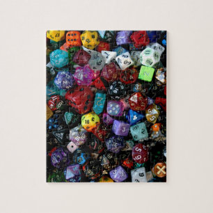 Tabletop RPG PNP Fantasy Role Player Dice Photo Jigsaw Puzzle