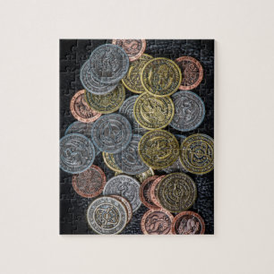 Tabletop RPG PNP Role Player LARP Fantasy Coins Jigsaw Puzzle
