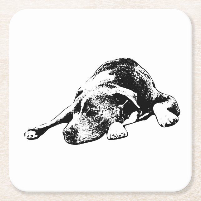 Tabletop Tranquility Square Paper Coaster (Front)