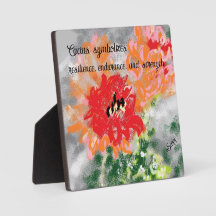 Tabletop W/Canvas : Cactus Flower 