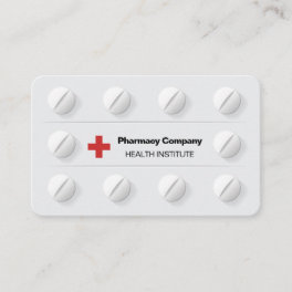 Tablets Pills Box Professional Medical Cross Business Card