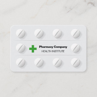 Tablets Pills Box Professional Medical Cross Business Card