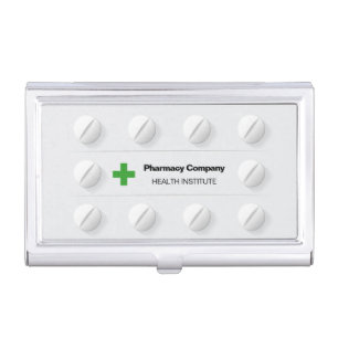 Tablets Pills Box Professional Medical Cross Business Card Case