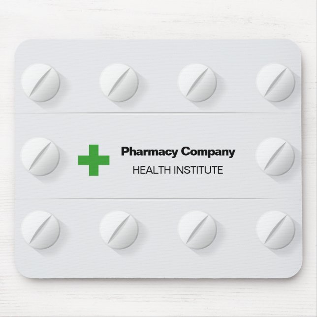 Tablets Pills Box Professional Medical Cross Mouse Pad (Front)