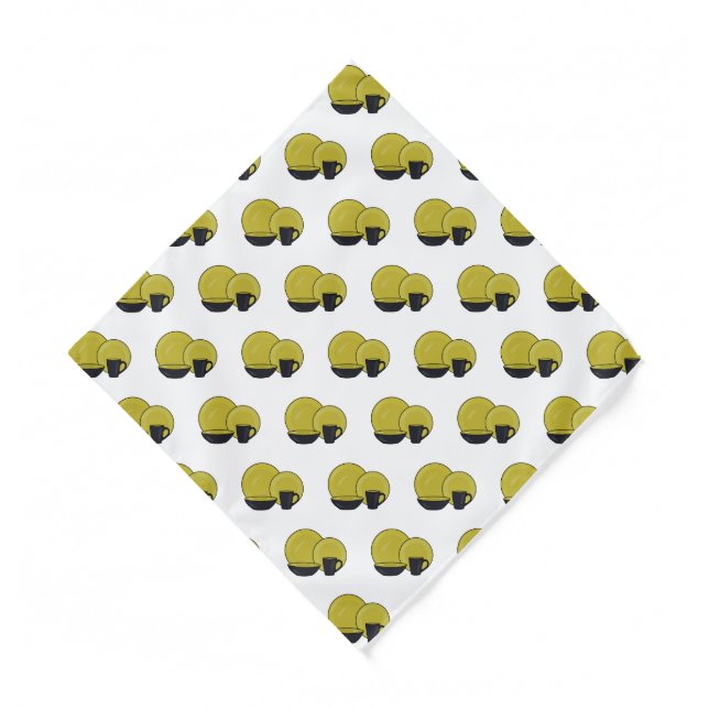 Tableware set cartoon illustration  bandana (Front)