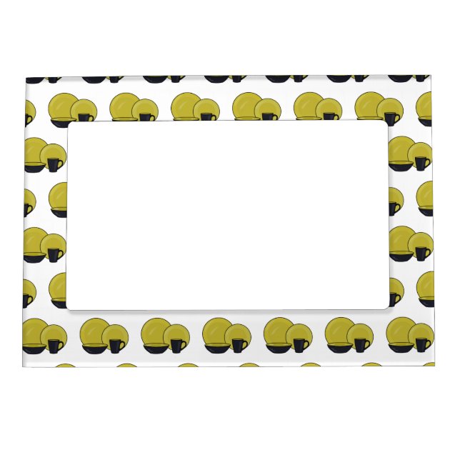 Tableware set cartoon illustration  magnetic frame (Front)
