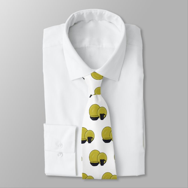 Tableware set cartoon illustration  neck tie (Tied)