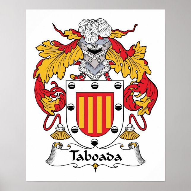 Taboada Family Crest Poster (Front)