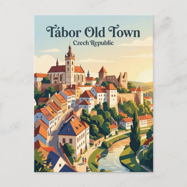 Tábor Czech Republic Postcard (Front)
