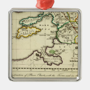 Tabularum geographicarum specimen World Map Metal Ornament