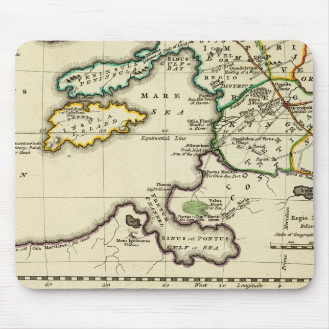 Tabularum geographicarum specimen World Map Mouse Pad (Front)