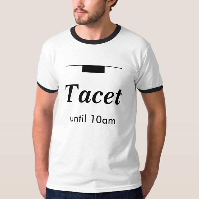 Tacet Until 10am Funny Musician Editable Urtext T-Shirt (Front)