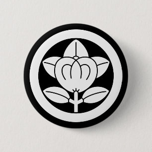 Tachibana in a circle (Rokutsuwari Drawing) Pinback Button