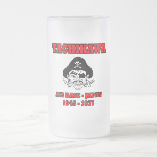 tachikawa air base frosted glass beer mug
