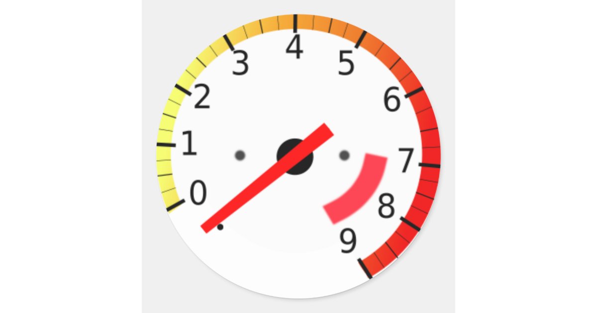 Tachometer Sticker | Zazzle