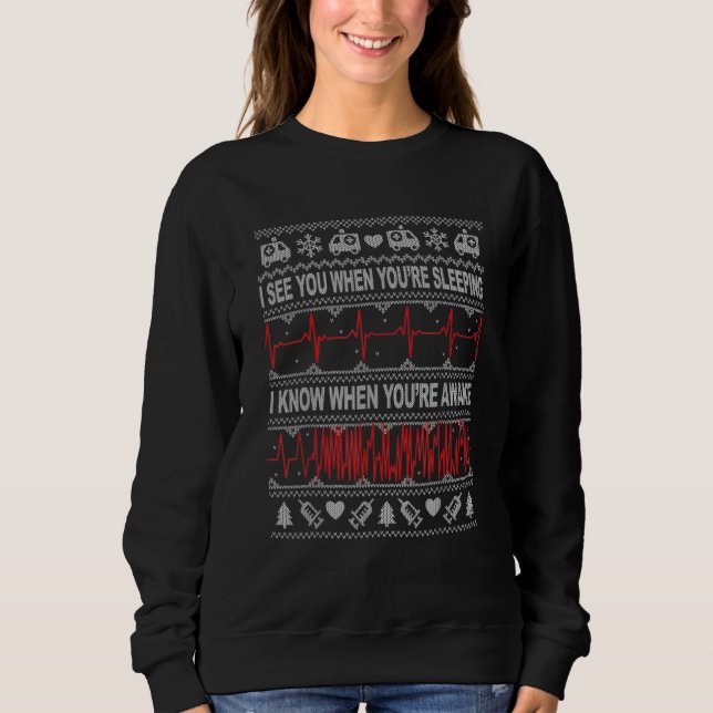 Tachy Nurse Ugly Christmas Sweater Doctor Medical  (Front)