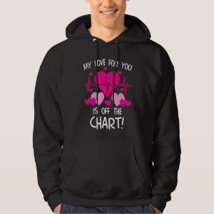Tachycardia Love Off The Chart ICU Nurse Life Vale Hoodie