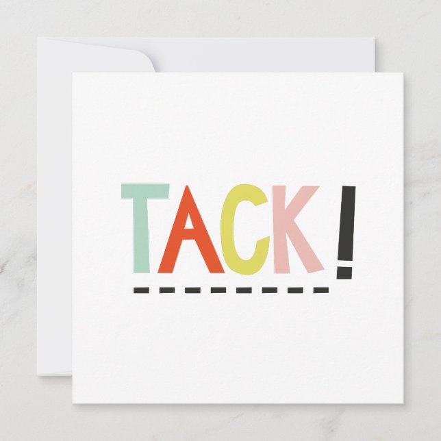 TACK! Colors Flat Greeting Card (Front)