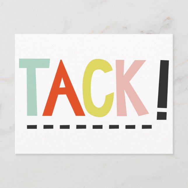 TACK! Colors Postcard (Front)