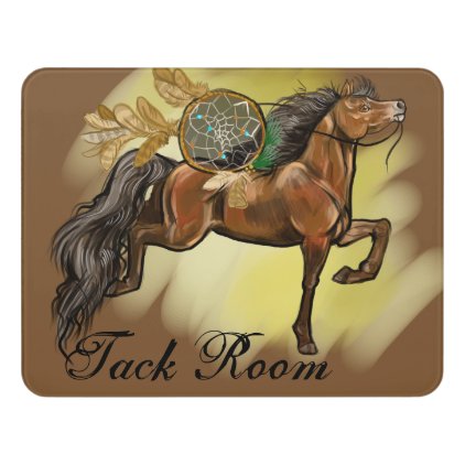 Tack Room Dreamcatcher bay horse Door Sign