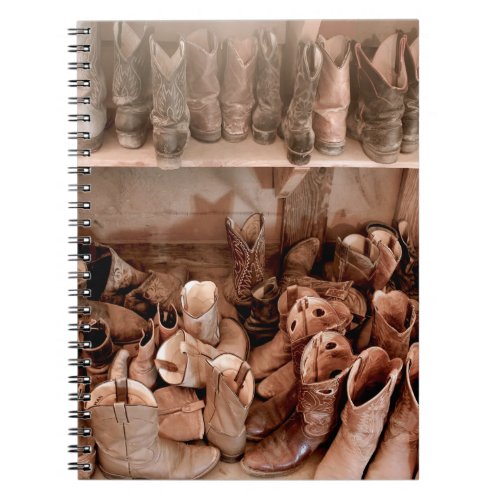 Tack Room full of Well Worn Cowboy Bootsbootscowb Notebook