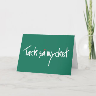 Tack sa mycket letterpress thank you card