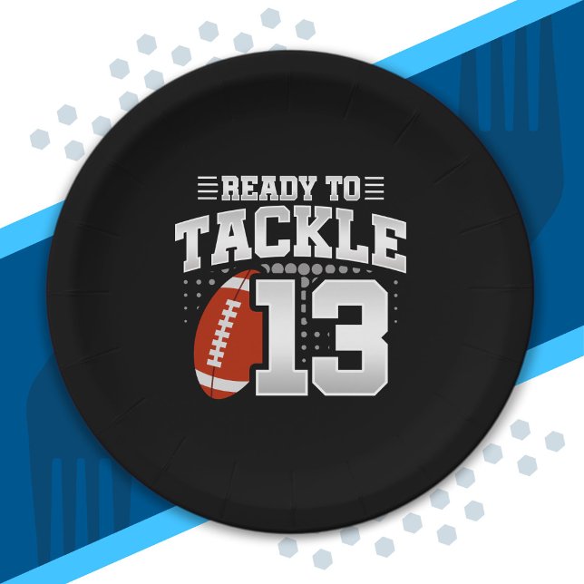 Tackle 13th Birthday 13 Years Couples Anniversary Paper Plates (Creator Uploaded)
