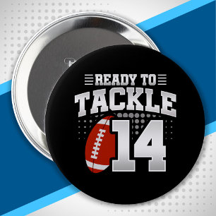 Tackle 14th Birthday 14 Years Couples Anniversary Button