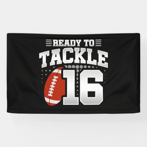 Tackle 16th Birthday 16 Years Couples Anniversary Banner