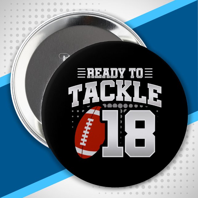 Tackle 18th Birthday 18 Years Couples Anniversary Button (Creator Uploaded)