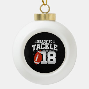 Tackle 18th Birthday 18 Years Couples Anniversary Ceramic Ball Christmas Ornament