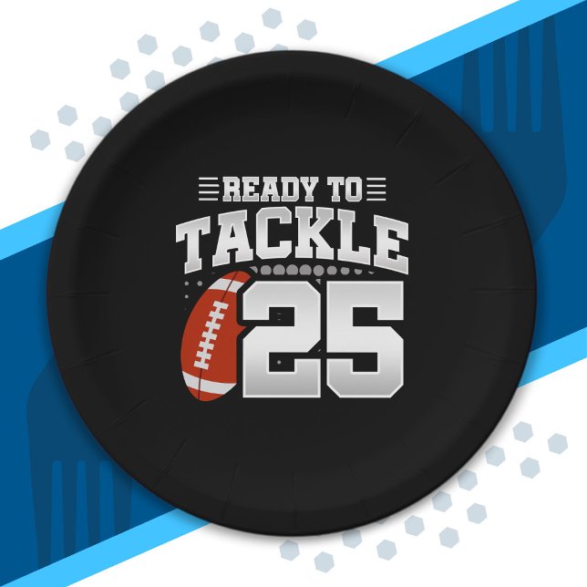 Tackle 25th Birthday 25 Years Couples Anniversary Paper Plates (Creator Uploaded)