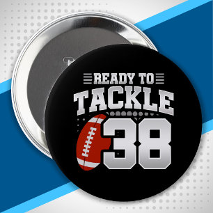 Tackle 38th Birthday 38 Years Couples Anniversary Button