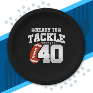 Tackle 40th Birthday 40 Years Couples Anniversary Paper Plates