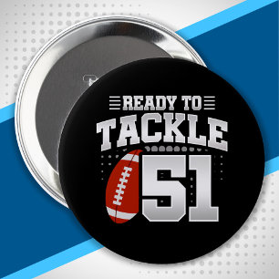 Tackle 51st Birthday 51 Years Couples Anniversary Button