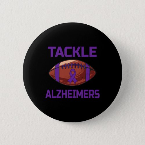 Tackle Alzheimerheimers Fight End Support Wear Pur Button
