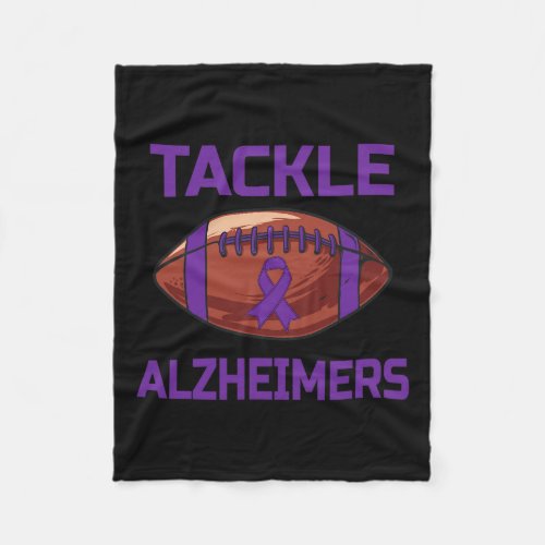 Tackle Alzheimerheimers Fight End Support Wear Pur Fleece Blanket