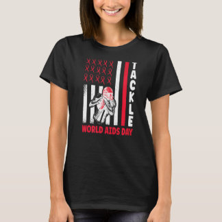 Tackle Awareness Shirt Red Ribbon Hiv Aids Awarene