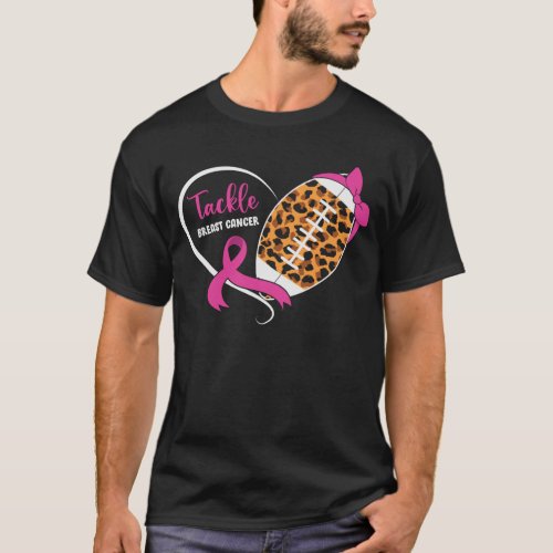 Tackle Breast Cancer American Football  T_Shirt