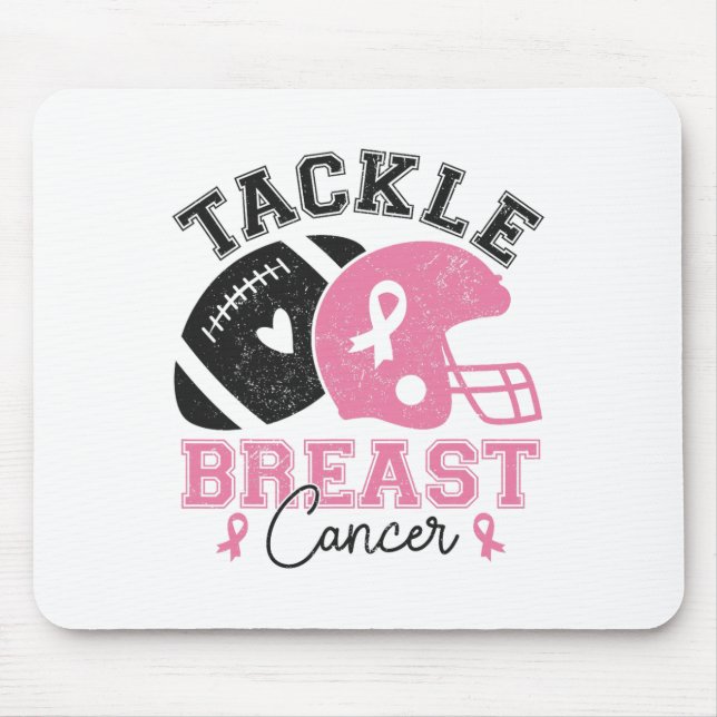 Tackle Breast Cancer Awareness American Footbyll P Mouse Pad (Front)