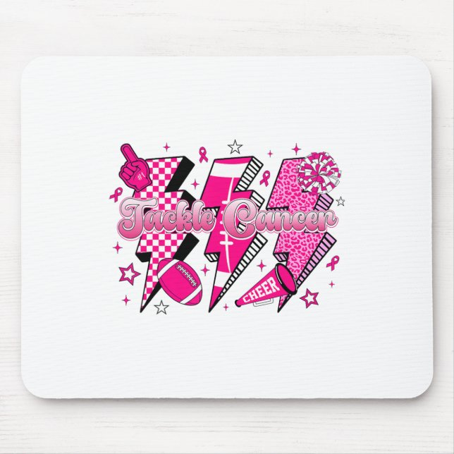 Tackle Breast Cancer Awareness American Footbyll P Mouse Pad (Front)