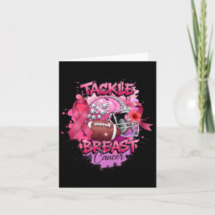 Tackle Breast Cancer Awareness American Footll Wom Card