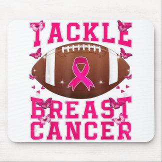 Tackle Breast Cancer Awareness Pink Ribbon Awarene Mouse Pad