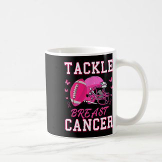 Tackle Breast Cancer Awareness Pink Ribbon Footll  Coffee Mug