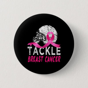 Tackle Breast Cancer Awareness Survivor Football O Button