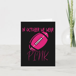 Tackle Breast Cancer Awareness Survivor Football O Card