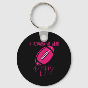 Tackle Breast Cancer Awareness Survivor Football O Keychain