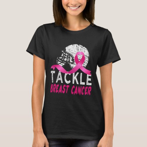 Tackle Breast Cancer Awareness Survivor Football O T_Shirt